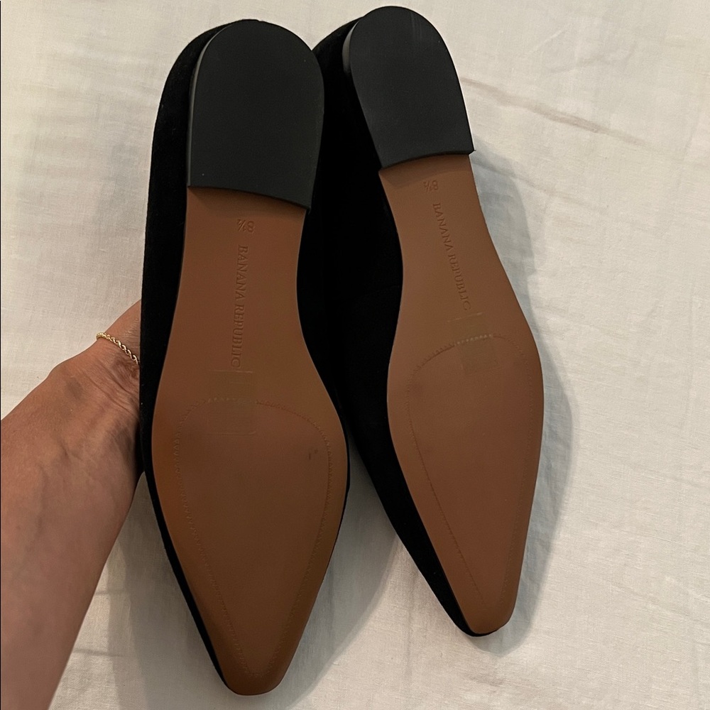 Banana Republic Black Suede Flats, size 8.5 - Picture 8 of 8
